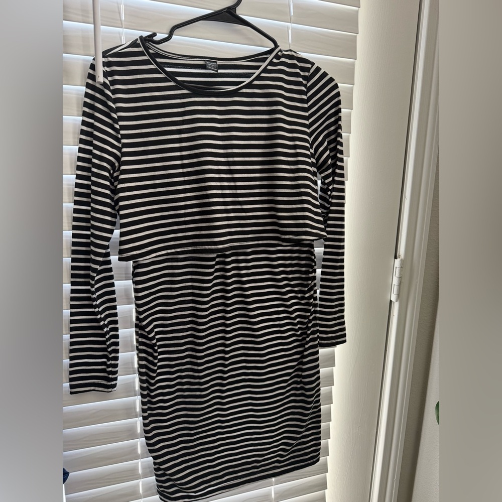 Black and White Striped Dress